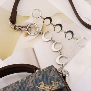 NEW Silver & Black C Purse Extender